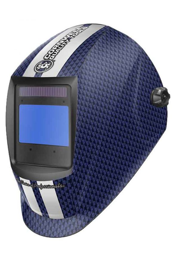 Cornwell Tools Blue Carbon with stripes Welding Helmet - MMW67VG
