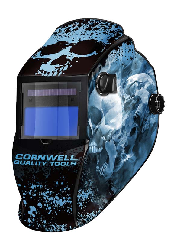 Cornwell Blue Skull Welding Helmet